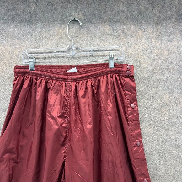 Vintage Champion Sweatpants Mens XL Burgundy Athletic Track Windbreaker Y2K - Picture 10 of 12